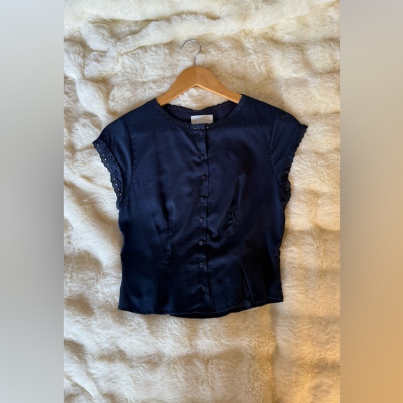 Reformation Valetta Two Piece In Navy, brand new, never worn, no flaws. - Picture 10 of 16